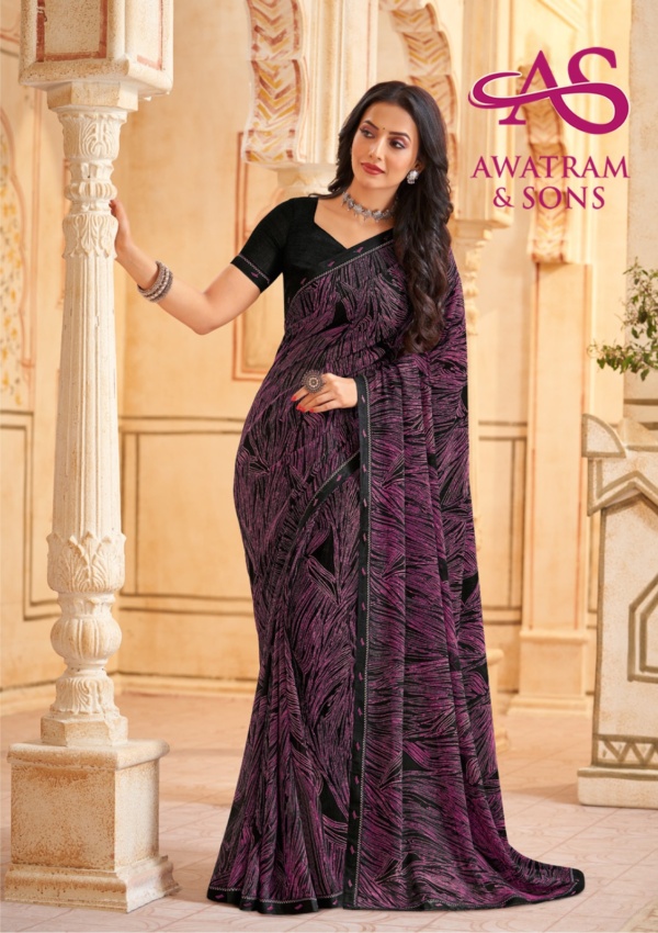 DESIGNER PRINTED GEORGETTE SAREE(SU40057)