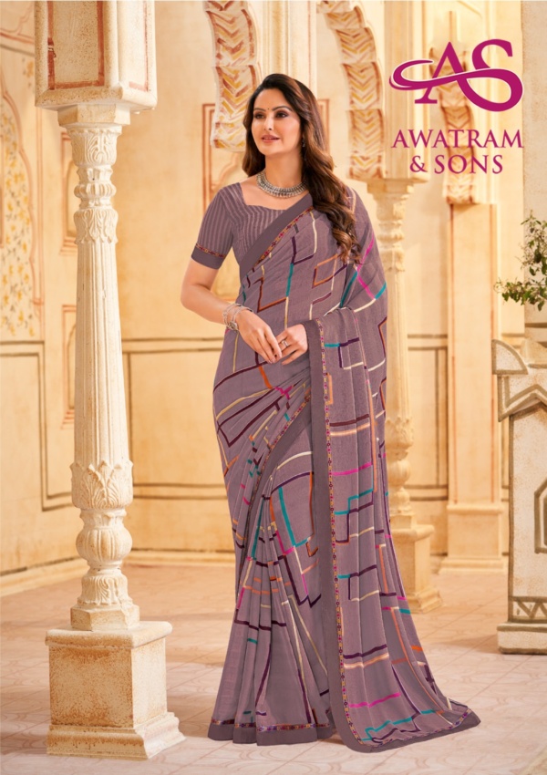 DESIGNER PRINTED GEORGETTE SAREE(SU40068)