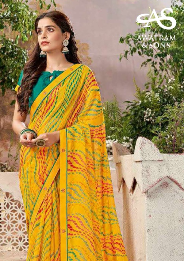 DESIGNER PRINTED GEORGETTE SAREE(V-47945)