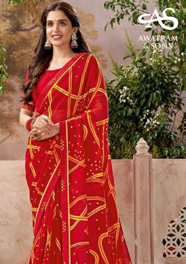 DESIGNER PRINTED GEORGETTE SAREE(V-47946)