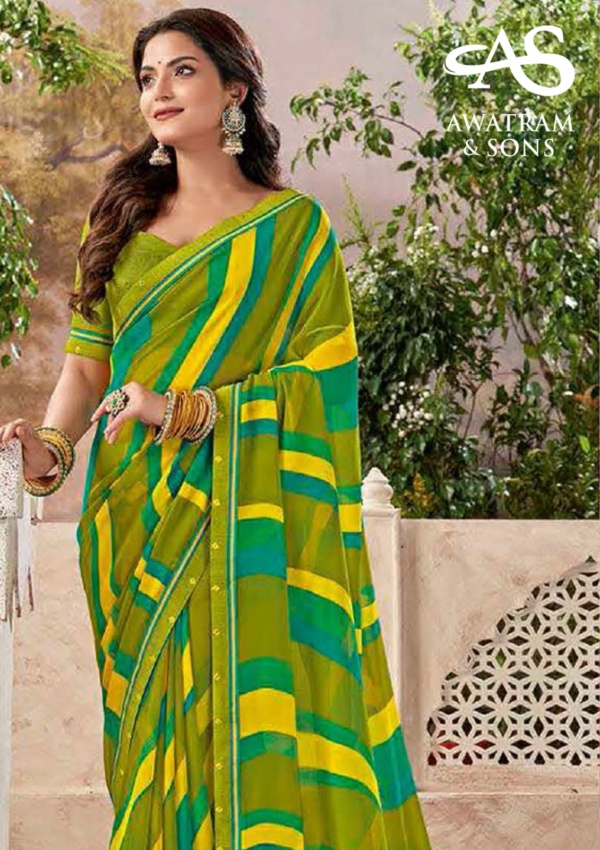 DESIGNER PRINTED GEORGETTE SAREE(V-47947)