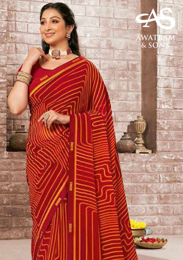 DESIGNER PRINTED GEORGETTE SAREE(V-48474)