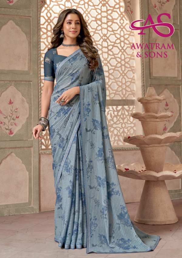 DESIGNER PRINTED GEORGETTE SAREE(V-48837)