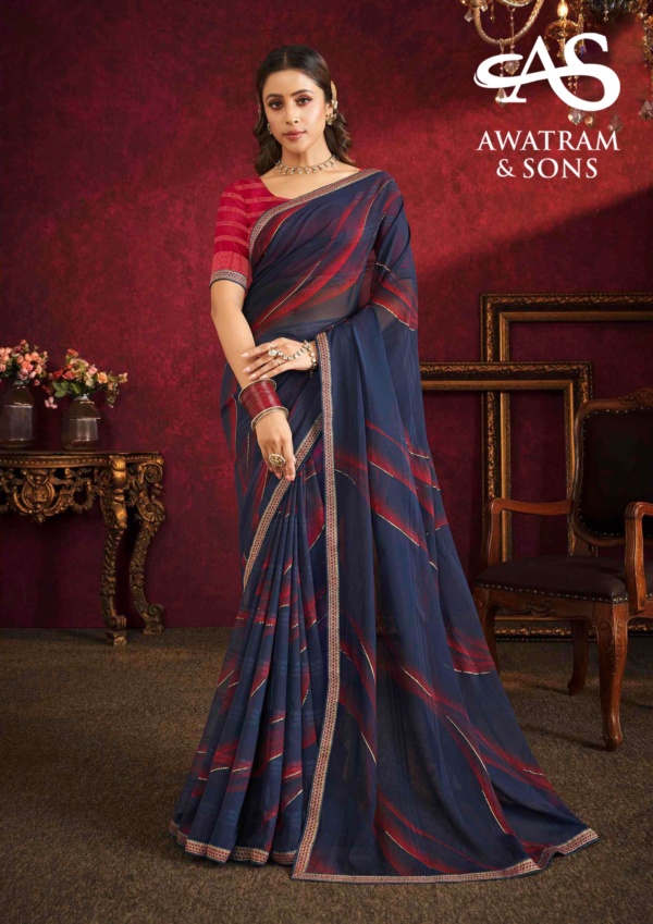 DESIGNER PRINTED GEORGETTE SAREE(V-49250)