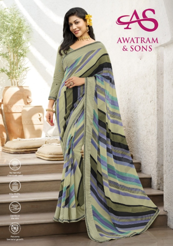 DESIGNER PRINTED GEORGETTE SAREE(LP-8415)